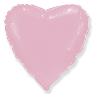 Воздушный шар сердце розовое 46 см.