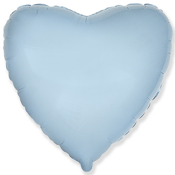Воздушный шар большое голубое сердце 81 см.