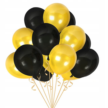 Воздушные шары Черный с золотом