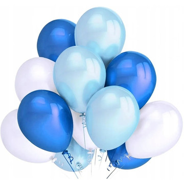 Воздушные шары Бело-голубо-синий