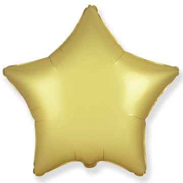 Воздушный шар звезда Золото-сатин 46 см.