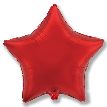 Воздушный шар звезда Красная 46см.