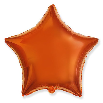 Воздушный шар звезда Оранжевая 46см.