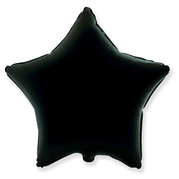 Воздушный шар звезда Черная 46см.