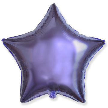 Воздушный шар звезда сиреневая 46см.