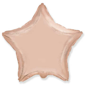 Воздушный шар звезда розовое золото 46см.