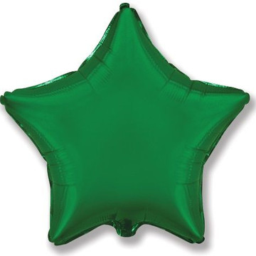 Воздушный шар звезда зеленая 46см.