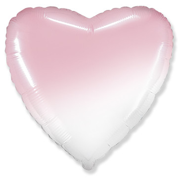 Воздушный шар розовое cердце (градиент) 46 см.