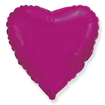 Воздушный шар сердце фуксия 46 см.