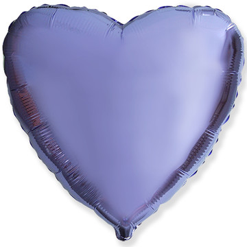 Воздушный шар сердце сиреневое 46 см.
