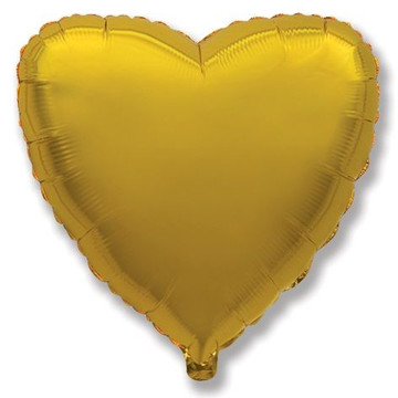 Воздушный шар золотое cердце 46 см.
