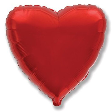 Воздушный шар красное сердце 46 см.