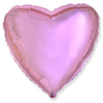 Воздушный шар сердце светло-розовое 46 см.