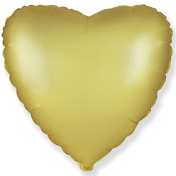 Воздушный шар золотое cердце сатин 46 см.