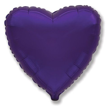 Воздушный шар фиолетовое cердце 46 см.