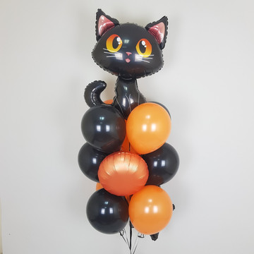 Композиция из шаров Черный кот